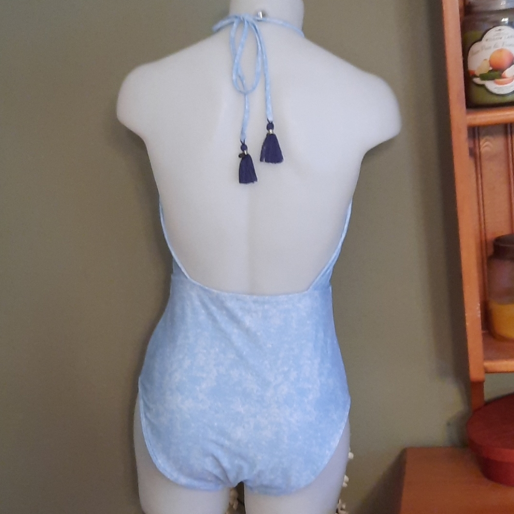 Aerie Sky Blue Women's One Piece Swimsuit - Picture 7 of 11